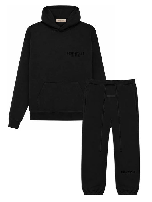 (One Set) Fear of God Essential Stretch Limo Hoodie and Pants for Men or Women Daily Wear