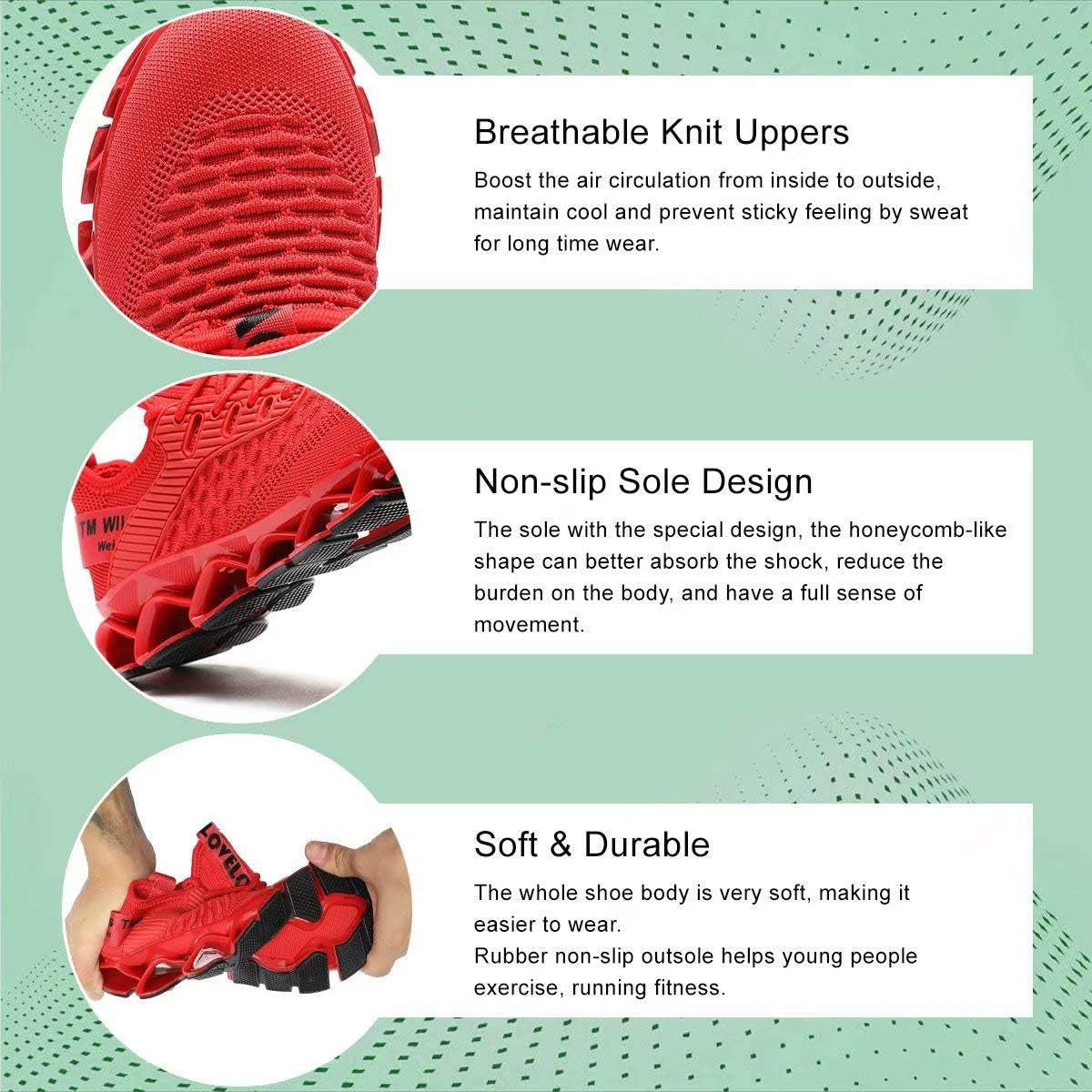 Womens Walking Shoes Fashion Running Tennis Blade Sneakers Mesh Breathable Athletic Sport Gym