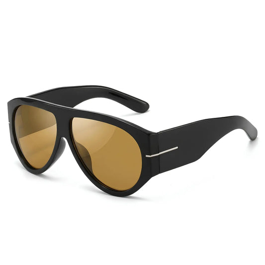 Oversized Retro Aviator Sunglasses for Women & Men, 70S Vintage Thick Frame UV400 Sunglasses, Fashion Shades for Driving, Travel & Outdoor Wear,Back to School,Back to School Haul