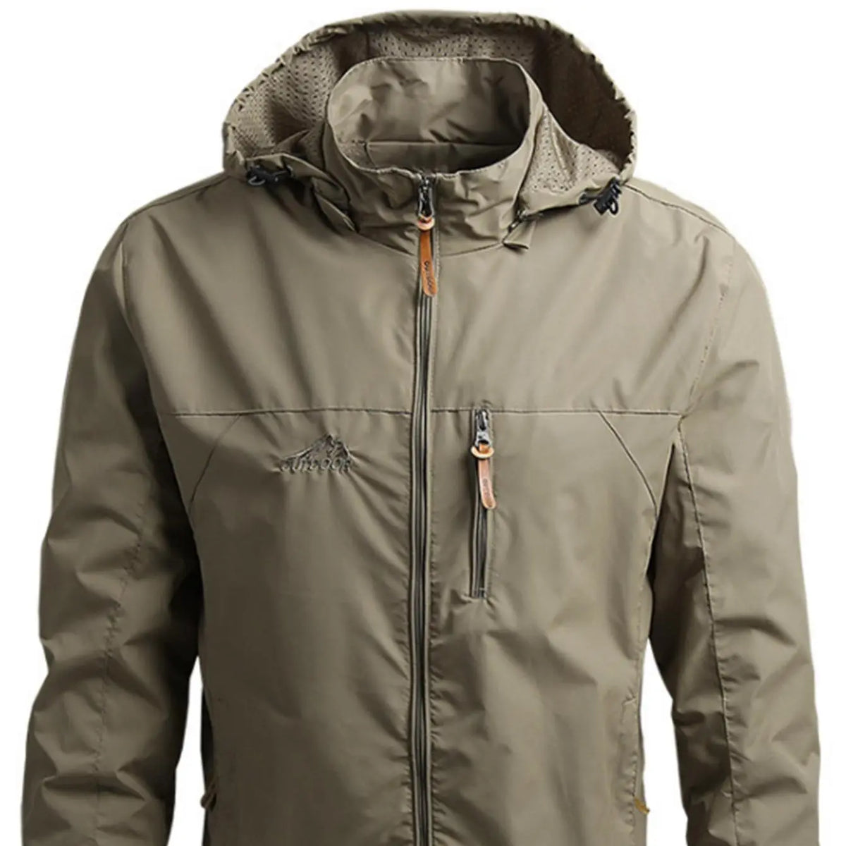 Men'S Lightweight Armygreen Detachable Hooded Zipper Multi-Pocket Casual Windbreaker Jacket Coat Hiking Outdoor Daily Spring Autumn