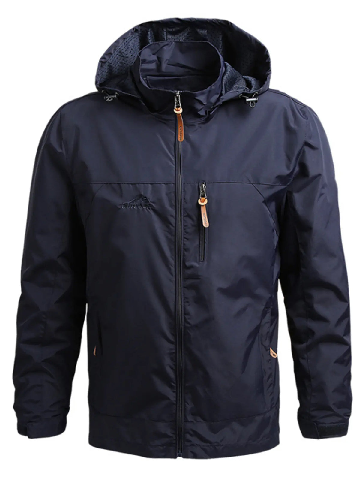 Men'S Lightweight Armygreen Detachable Hooded Zipper Multi-Pocket Casual Windbreaker Jacket Coat Hiking Outdoor Daily Spring Autumn