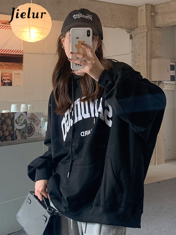 Chic Autumn Color Block Hoodies