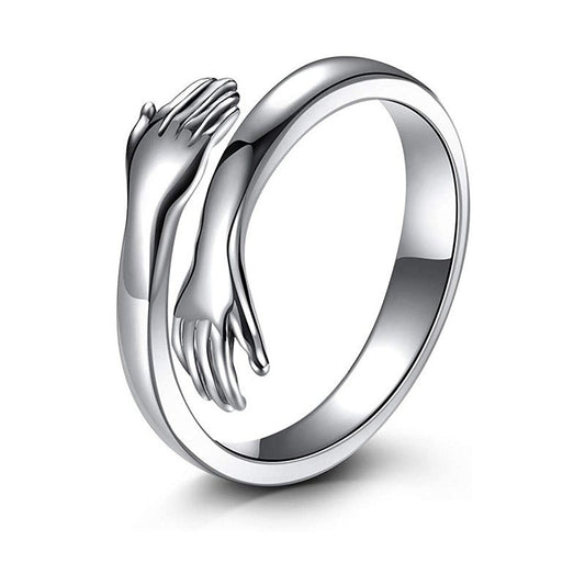 Adjustable Love Hug Couple Ring